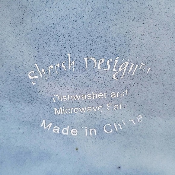 Sheesh Design Tall Coffee Tea Pot Ceramic 10" Tall Blue White Black - Picture 10 of 10